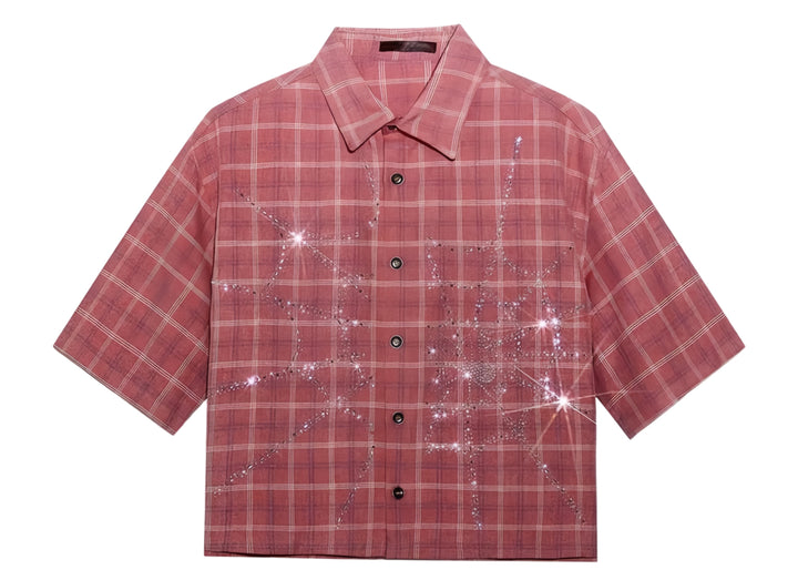 Rhinestone Plaid Shirt