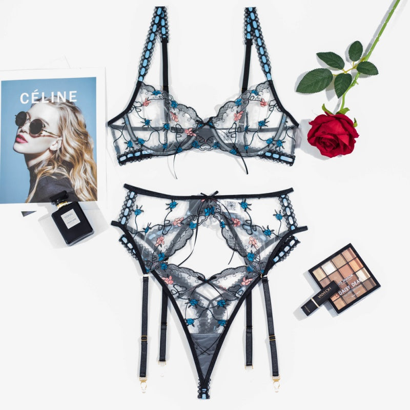 Floral Sheer Garter