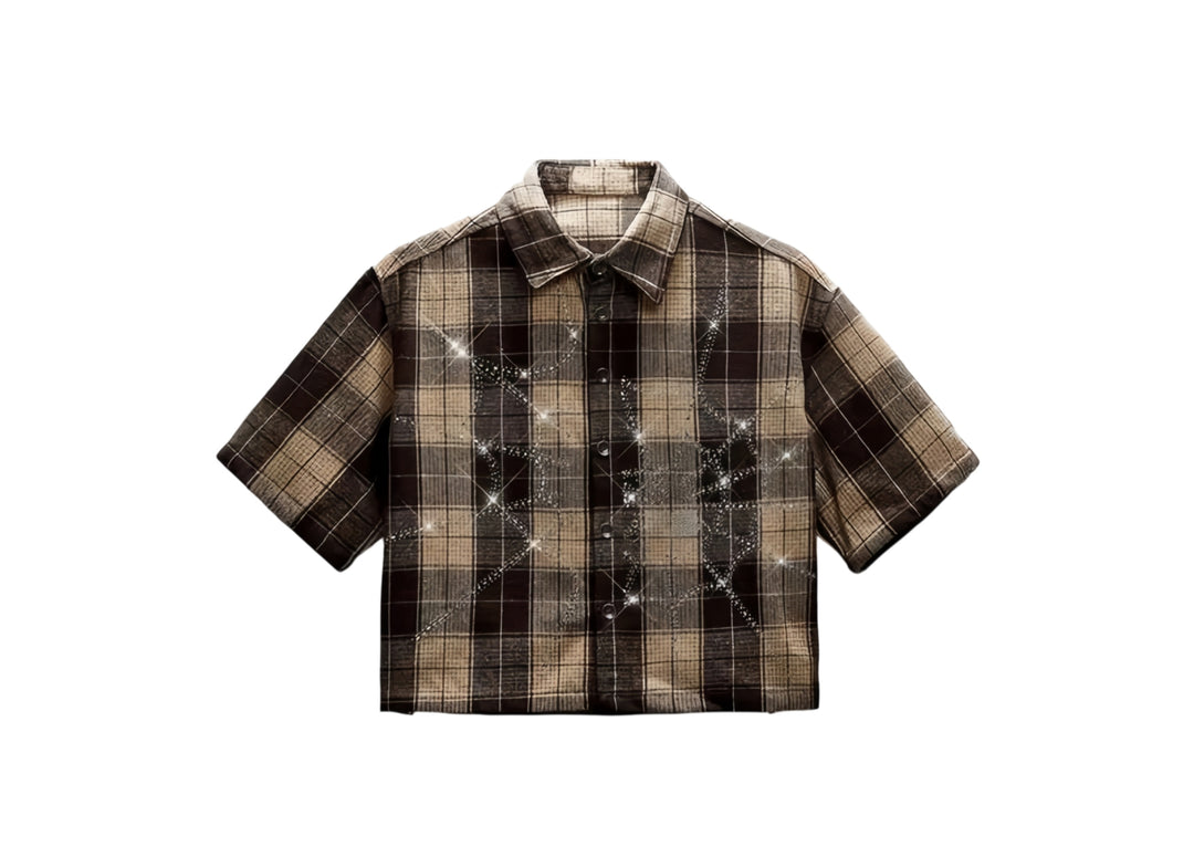 Rhinestone Plaid Shirt