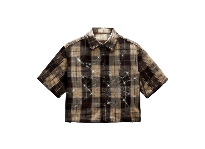 Rhinestone Plaid Shirt
