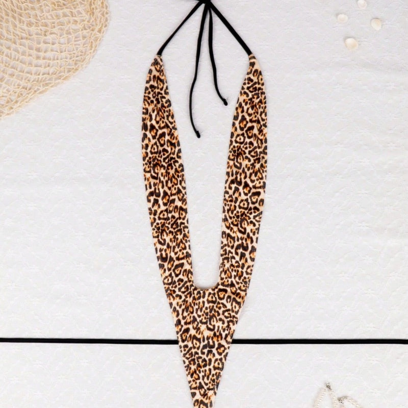 Leopard Plunge Bodysuit