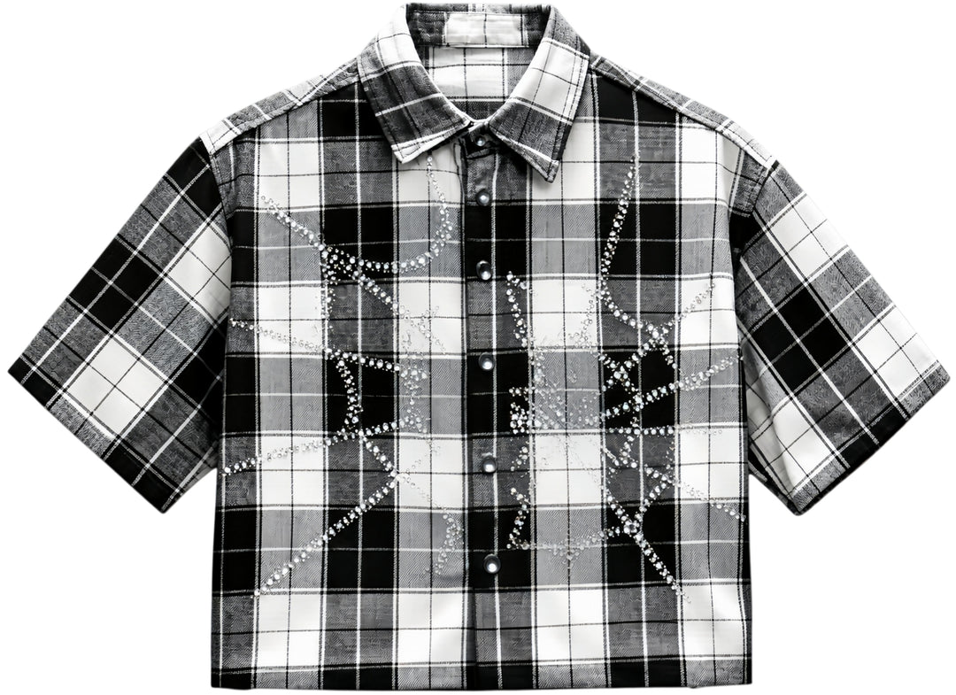 Rhinestone Plaid Shirt