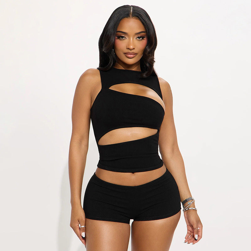 Asymmetric Cut Out Two Piece Set
