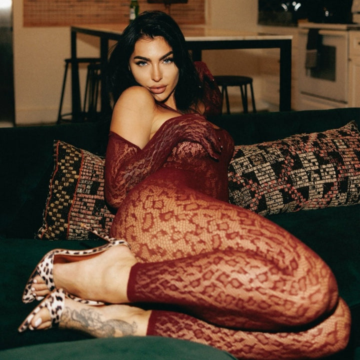 Leopard Fishnet Catsuit