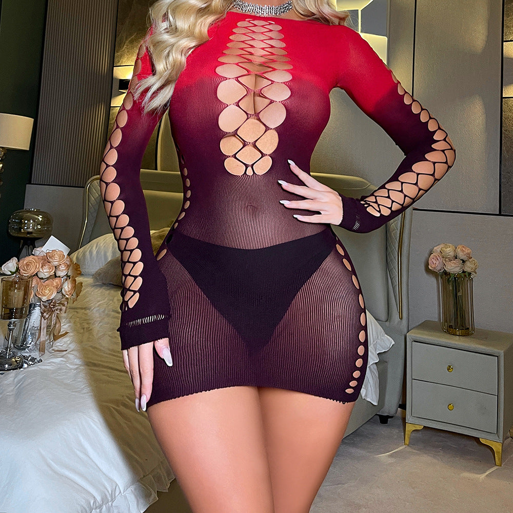 Daring Cutout Mesh Bodysuit