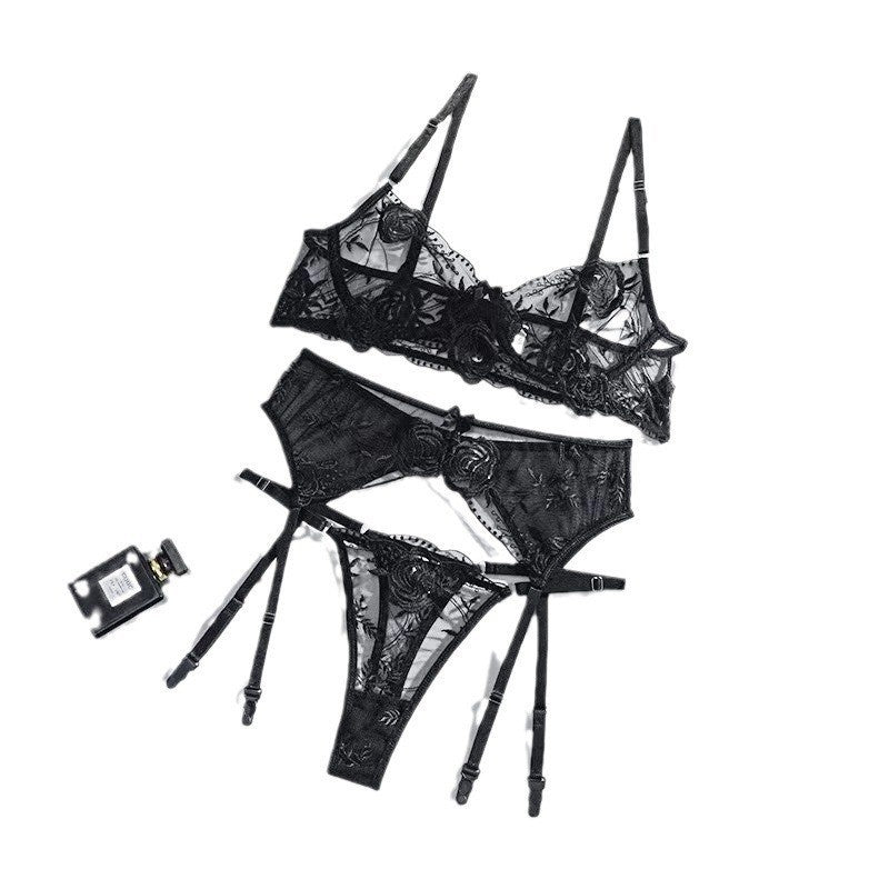 Floral Lace Garter Lingerie