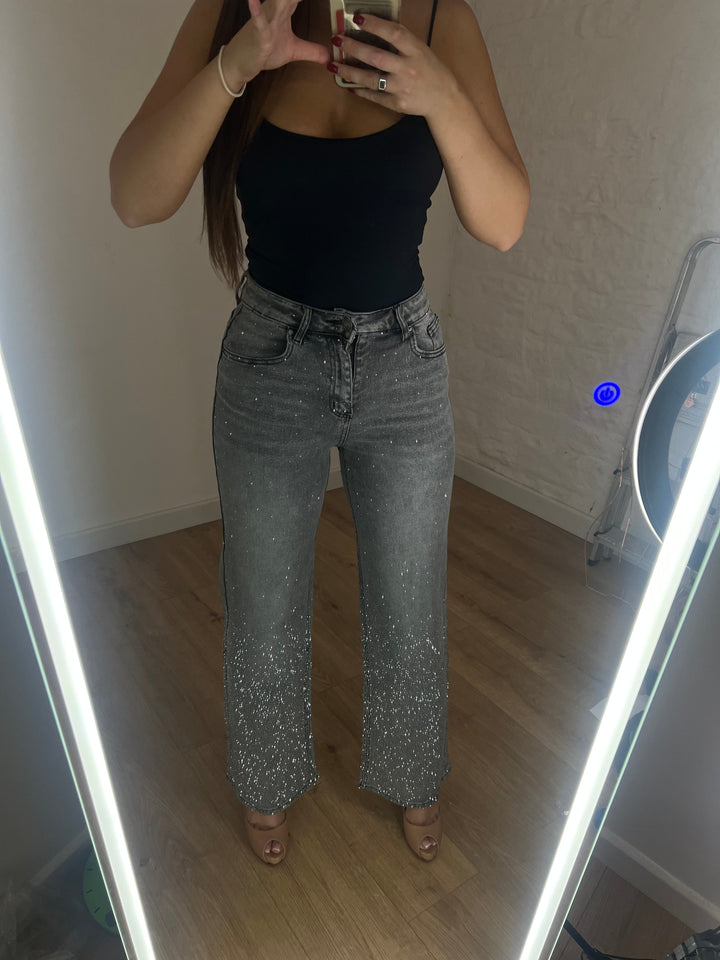 Double Diamanté Pocket Ombré Jeans