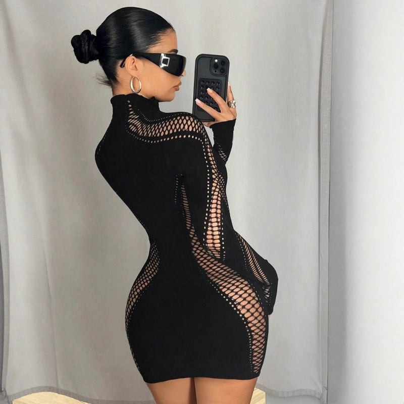 Rhinestone Cutout Dress
