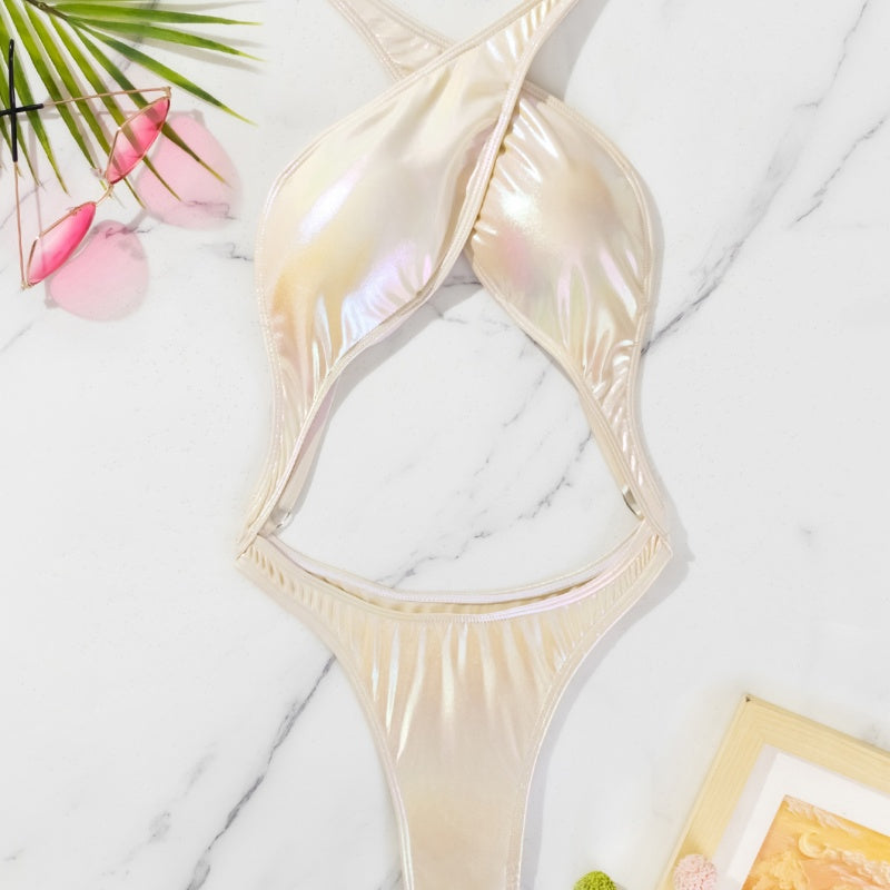 Metallic Cutout Bodysuit