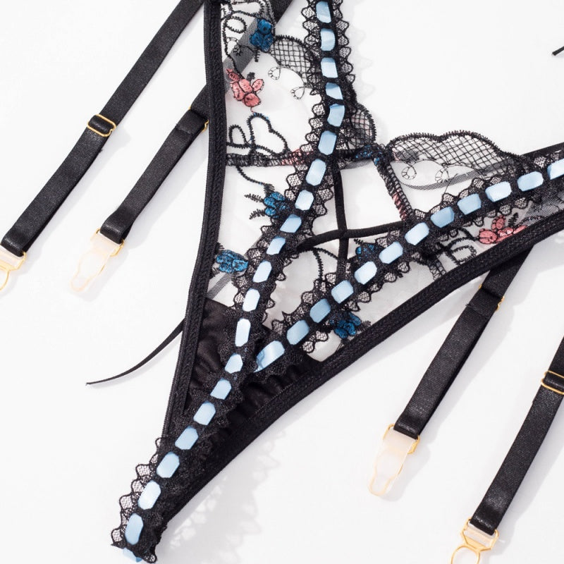 Floral Sheer Garter