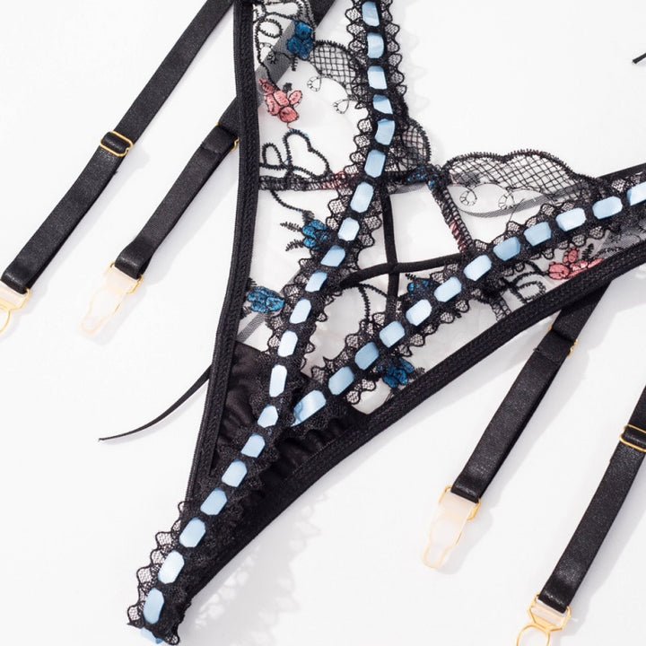 Floral Sheer Garter