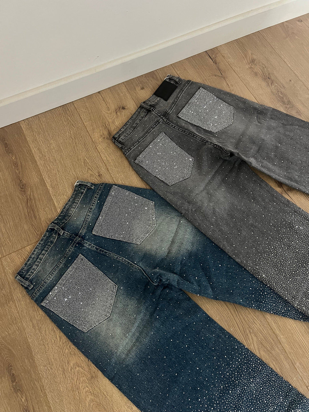 Double Diamanté Pocket Ombré Jeans