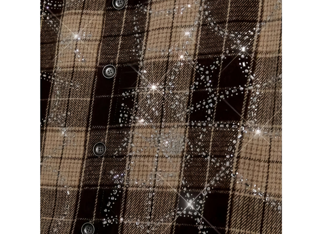 Rhinestone Plaid Shirt