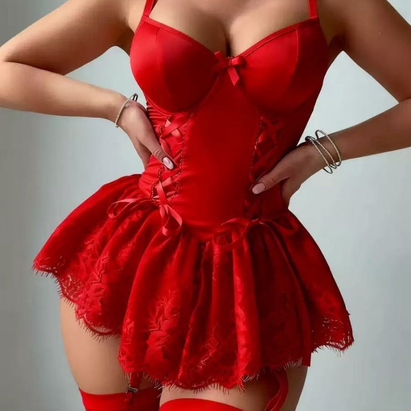 Lace Ruffle Babydoll