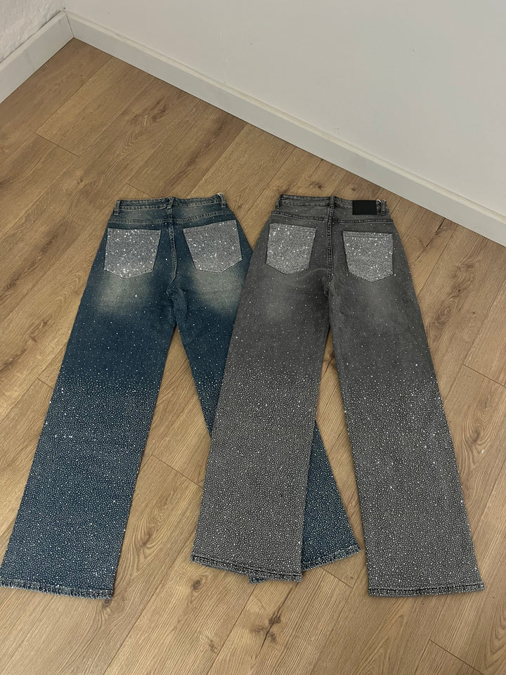 Double Diamanté Pocket Ombré Jeans