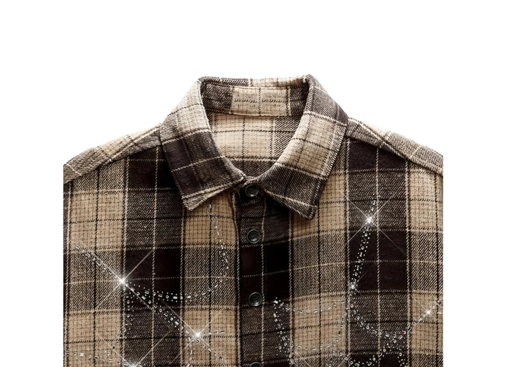 Rhinestone Plaid Shirt
