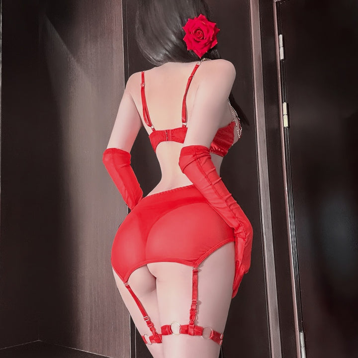 Heart Chain Open Cup Lingerie