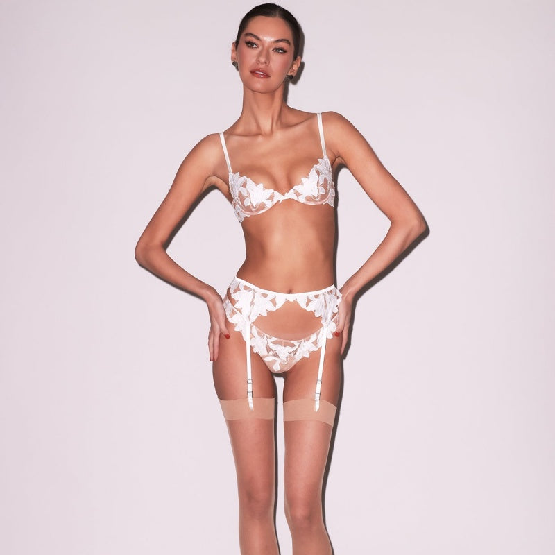 Delicate Lace Garter Lingerie Set