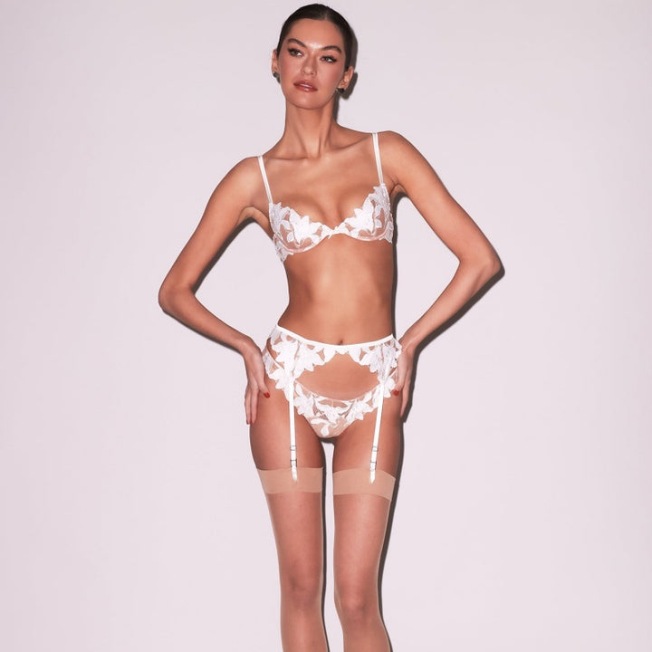 Delicate Lace Garter Lingerie Set