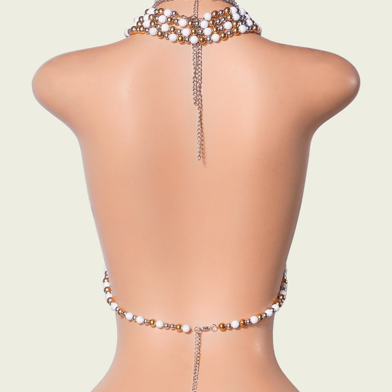 Beaded Halter Bra