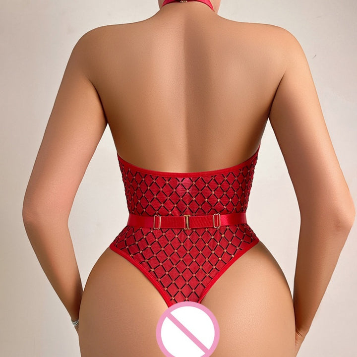 Seductive Diamond Mesh Bodysuit