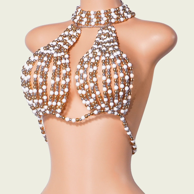 Beaded Halter Bra