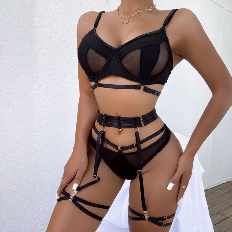 Bold Strappy Mesh Lingerie