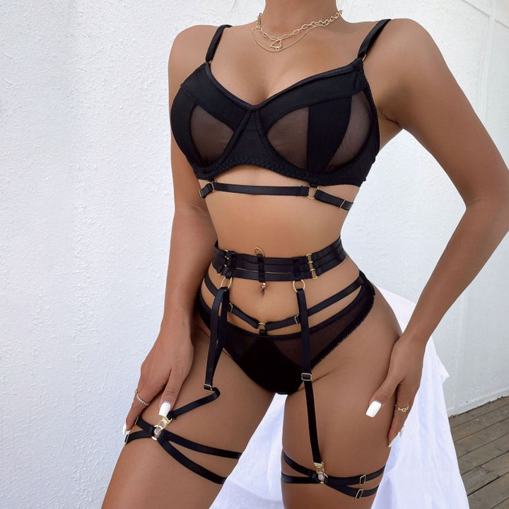 Bold Strappy Mesh Lingerie