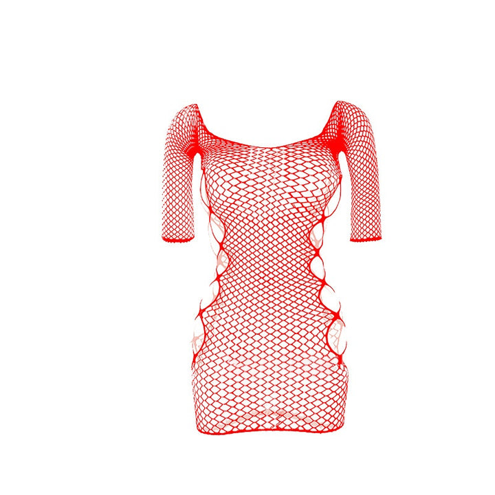 Fishnet Cutout Mini Dress