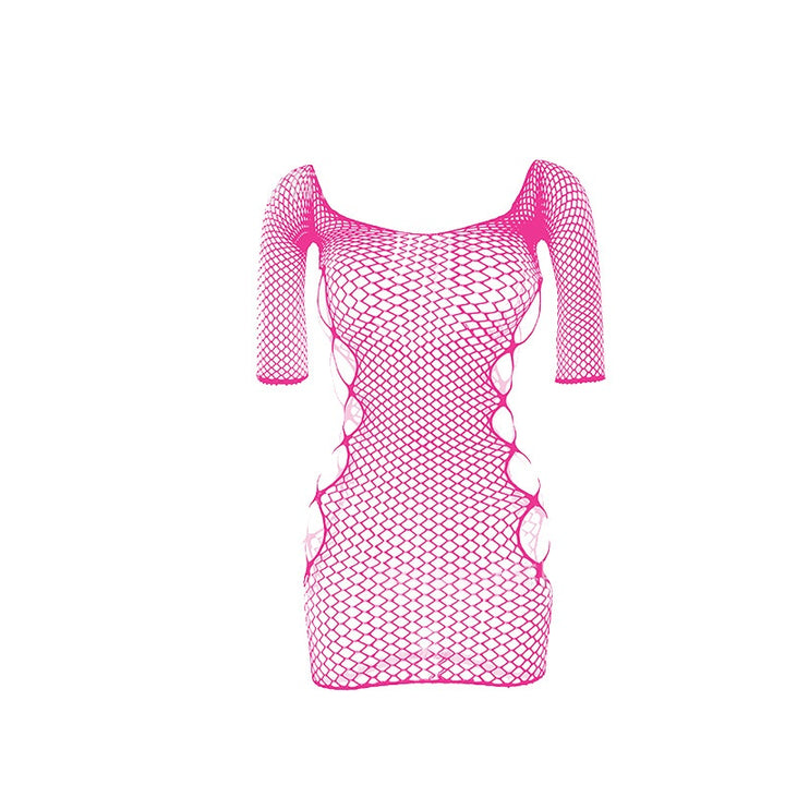 Fishnet Cutout Mini Dress