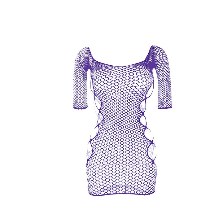 Fishnet Cutout Mini Dress