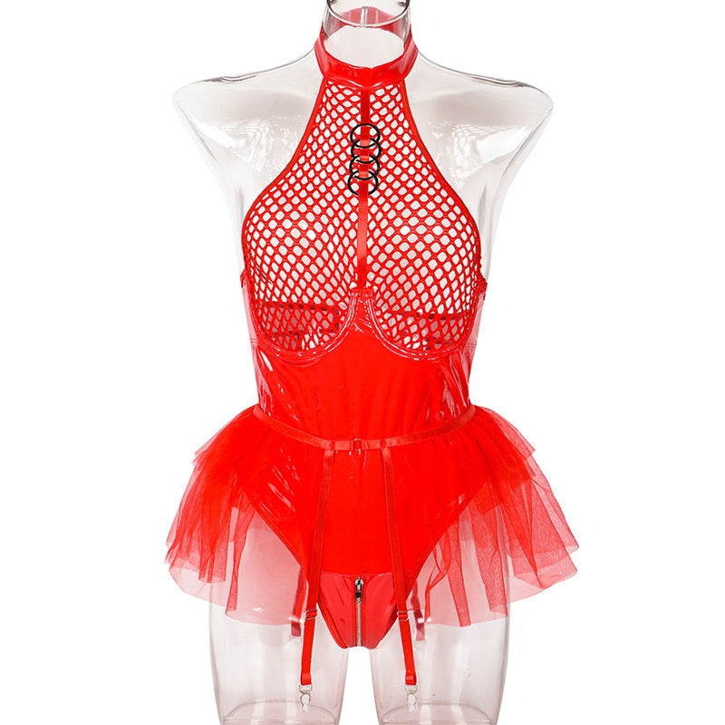 Seductive Fishnet Ring Bodysuit
