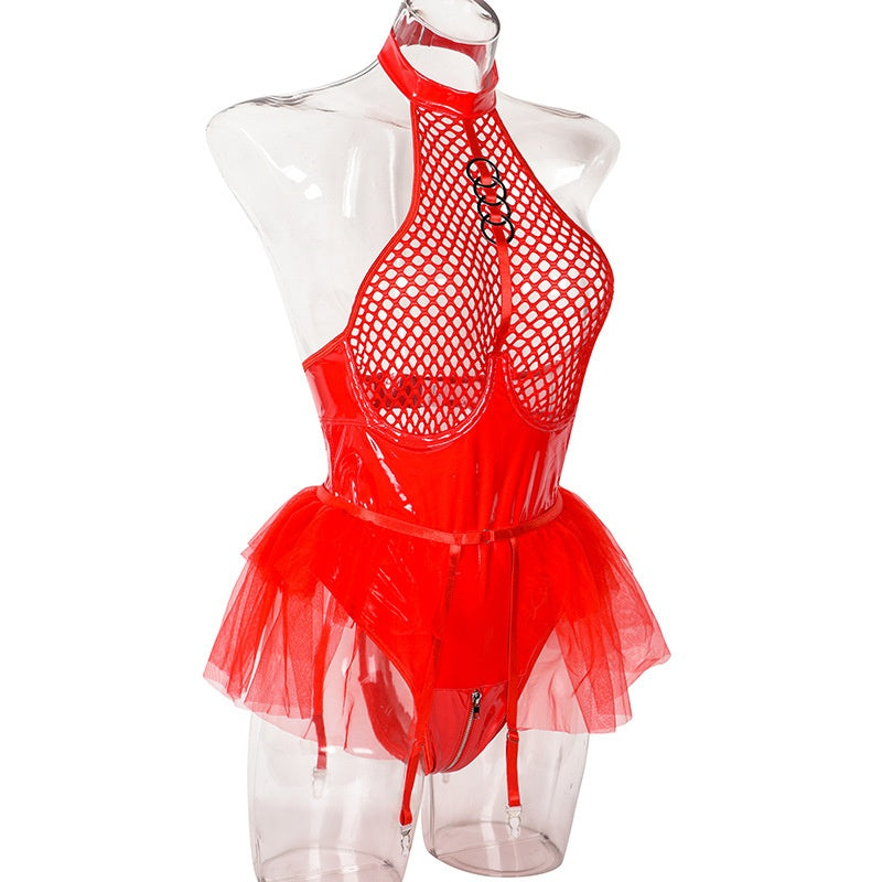Seductive Fishnet Ring Bodysuit