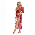Alluring Floral Lace Long Robe