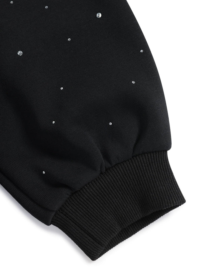 Rhinestone-embellished hoodie