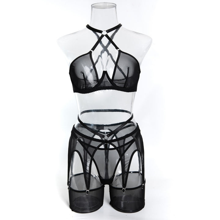 Sheer Mesh Halter Garter