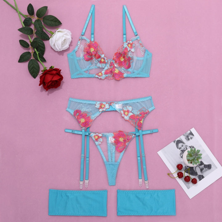 Floral Embroidered Lingerie