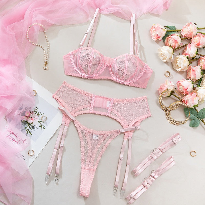Sheer Lace Mesh Garter