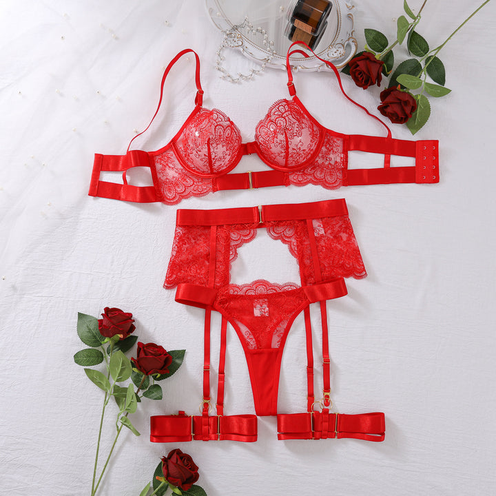 Lace Embroidery Garter Lingerie