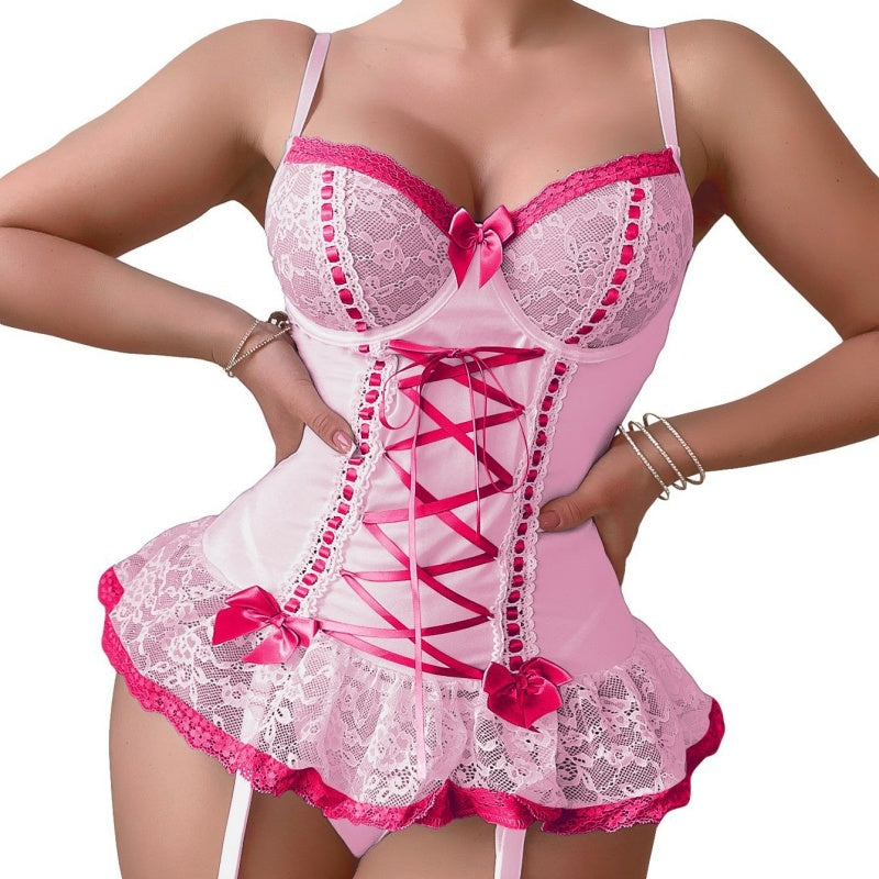 Lace Ribbon Babydoll