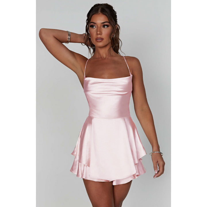 Elegant Satin Mini Dress