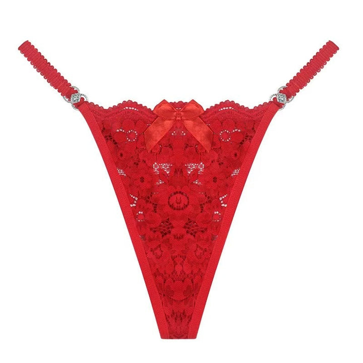 Rhinestone Lace Thong