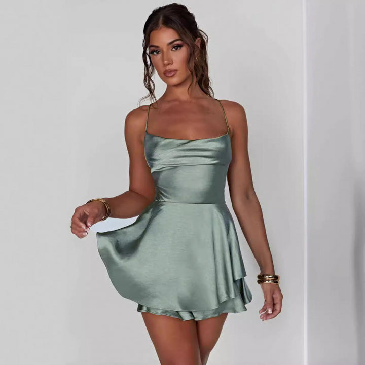 Elegant Satin Mini Dress