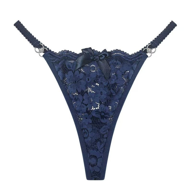 Rhinestone Lace Thong