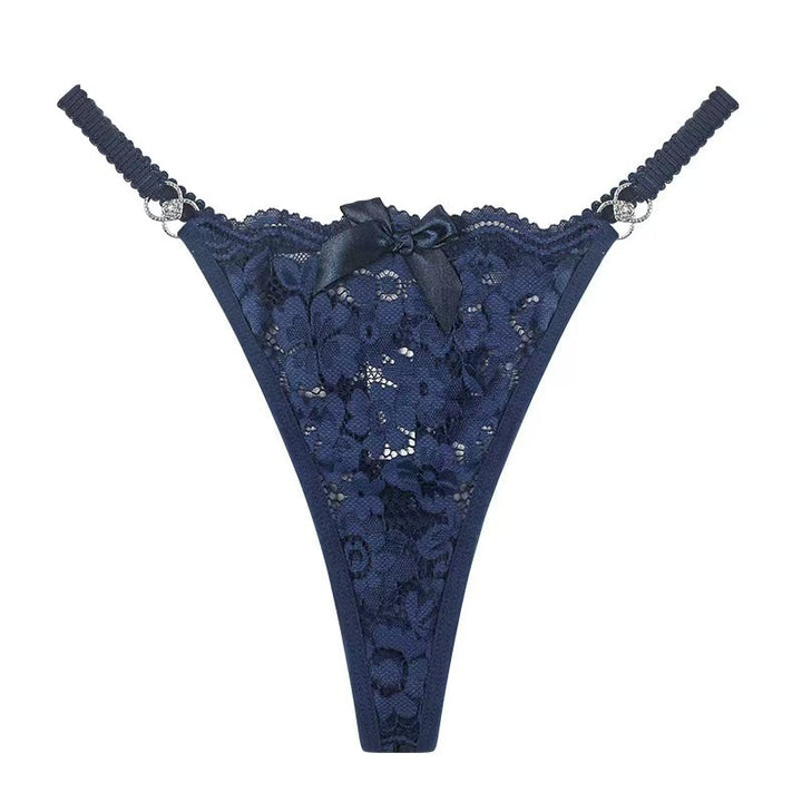Rhinestone Lace Thong