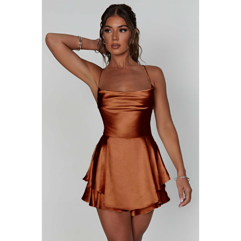 Elegant Satin Mini Dress